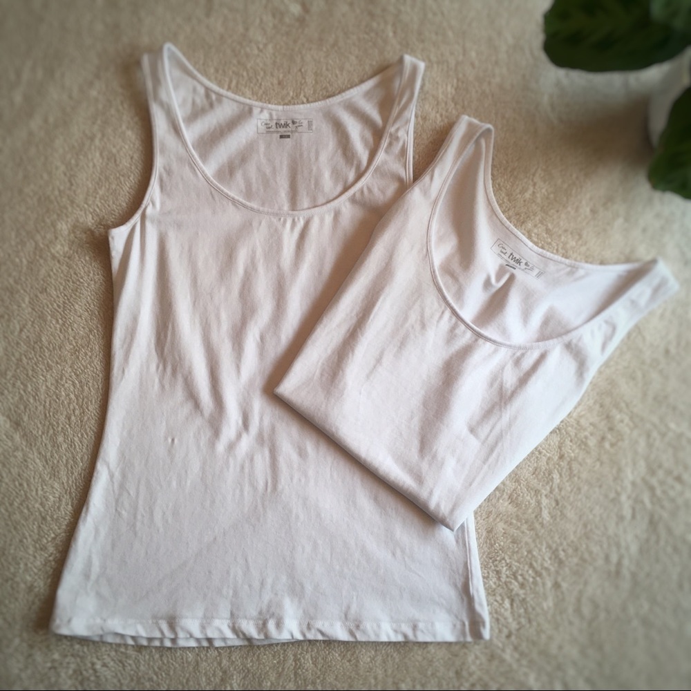 White Organic Cotton Tank (set of 2), Small